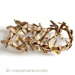 マイケルミショー　ハーブ金葉 ナプキンリング　４個セット