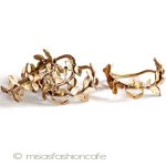 マイケルミショー　ハーブ金葉 ナプキンリング　４個セット