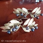 マイケルミショー真珠オリーブ ナプキンリング　４個セット