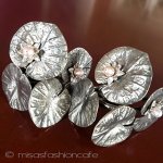 マイケルミショー　真珠 SET ナプキンリング　睡蓮の花