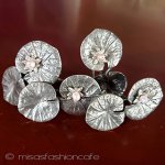 マイケルミショー　真珠 SET ナプキンリング　睡蓮の花