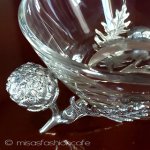 野菜　アーティチョーク 脚付き　ガラスボウル