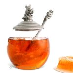 親子熊　クマの蜂蜜 スプーン付ガラス容器