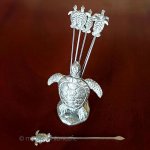 親子の海亀　セット ピックフォーク６本