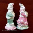 （画像用） ラビットうさぎ夫婦（花束） 塩コショウ調味料セット