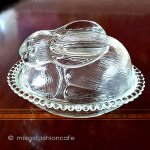 ラビット・うさぎ（大） 蓋付き容器ガラスボウル