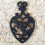 ポットスタンド　鍋敷き ヴィンテージ　鳥と花