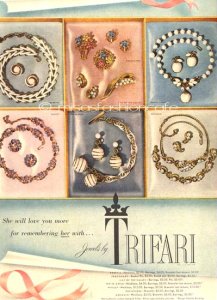（画像用） Ｔｒｉｆａｒｉ　 トリファリ 1954年　ブーケ花ブローチ