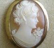 （画像用） アンティーク 本格カメオ　 ブローチ兼ペンダント。