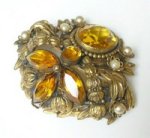 アールヌーヴォー　ブローチ