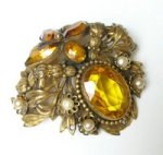 アールヌーヴォー　ブローチ