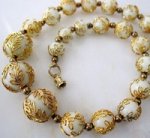 透かし金リーフ　ネックレス