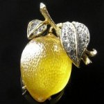 Lisner　レモン　ブローチ