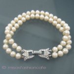 クラウンTrifari　 グラスパール2連