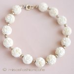 象牙アイボリー14Kgf　 お花　ブレスレット