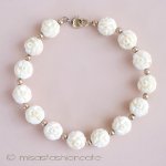 象牙アイボリー14Kgf　 お花　ブレスレット