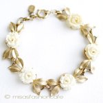 本象牙アイボリーローズ 希少12Kgfブレスレット