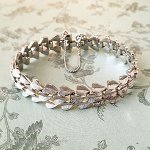 Trifari　 トリファリ 銀葉　ブレスレット