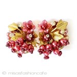 ヴィンテージイヤリング Beaujewelsパールの花