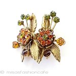 Coro　イヤリング ビジュー・フラワー