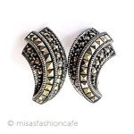 アンティークイヤリング 天然石＆スターリング銀製