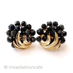 Trifari　 トリファリ クリスタル花イヤリング