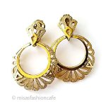 Trifari　 トリファリ 透かしgoldフープ