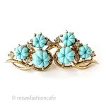 Trifari　 トリファリ ターコイズ・フラワー