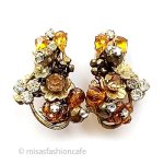 ヴィンテージジュエリー Robert　花イヤリング