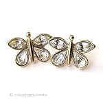 Trifari　 トリファリ クリスタル蝶ピアス