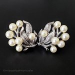 Trifari　 トリファリ パール花イヤリング