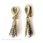 アンティークイヤリング スペイン製パールドロップ