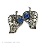 エルザ・スキャパレリ刻印 希少ビジュー葉イヤリング