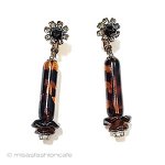 ミリアムハスケル刻印 べっ甲お花イヤリング