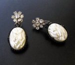 バロックパール花イヤリング