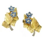 Pennino イヤリング 豪華クリスタルの花