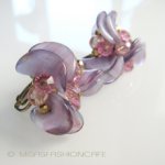 Vendome アートグラス 　フラワーイヤリング