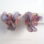 Vendome アートグラス 　フラワーイヤリング