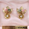 （画像用） Kramer　イヤリング 　本真珠・天然石の花