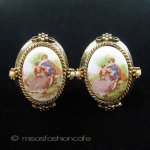 ポーセラーツ　 パール　イヤリング　