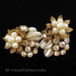 パール花 イヤリング