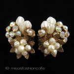 パール花 イヤリング