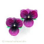 パンジー・スミレ イヤリング