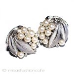 Ｔｒｉｆａｒｉ　 トリファリ パールRSの花　イヤリング