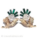 Ｔｒｉｆａｒｉ　 トリファリ エメラルド　花イヤリング