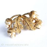 Trifari　 トリファリ パール団栗　イヤリング