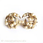 Ｔｒｉｆａｒｉ　トリファリ パールリース　イヤリング