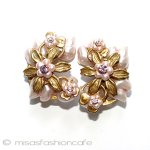 LERU刻印 Haskell調 パールの花イヤリング