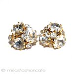 Vogueヴォーグ刻印 クリスタルイヤリング