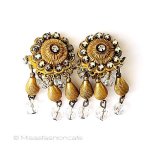 Haskell　デザイナー Eugene花イヤリング